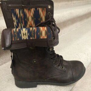 Rampage Combat Boot Snap Side  Wear Varied Height / 9.5 Wmn's Brwn FREE Shacket